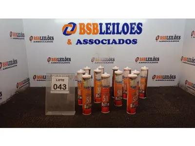 LOTE 043 - 12 BISNAGAS DE SELANTE SILICONE COM 260G MARCA PRODERSIL. (NO ESTADO) ATENÇÃO! FAZER A VISITAÇÃO ANTES DE ARREMATAR, NÃO SABEMOS SE FUNCIONA, LEILÃO NÃO TEM GARANTIA E NEM DEVOLUÇÃO, SUJEITO A POSSÍVEIS AVARIAS VISÍVEIS/OCULTAS E/OU AUSÊNCIA DE COMPONENTES.