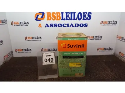 LOTE 049 - 01 LATA DE TEXTURATTO PREMIUM 26KG NA COR EFEITO GRANULADO PALHA MARCA SUVINIL. (NO ESTADO) ATENÇÃO! FAZER A VISITAÇÃO ANTES DE ARREMATAR, NÃO SABEMOS SE FUNCIONA, LEILÃO NÃO TEM GARANTIA E NEM DEVOLUÇÃO, SUJEITO A POSSÍVEIS AVARIAS VISÍVEIS/OCULTAS E/OU AUSÊNCIA DE COMPONENTES.