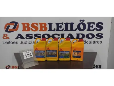 LOTE 132 - 03 GALÕES DE ADITIVO PLASTIFICANTE PARA ARGAMASSA DE ASSENTAMENTO E REBOCO DE 3,6LTS CADA MARCA SIKA E 01 CHAPISCO PLUS 3,6L MARCA SIKA. (NO ESTADO) ATENÇÃO! FAZER A VISITAÇÃO ANTES DE ARREMATAR, NÃO SABEMOS SE FUNCIONA, LEILÃO NÃO TEM GARANTIA E NEM DEVOLUÇÃO, SUJEITO A POSSÍVEIS AVARIAS VISÍVEIS/OCULTAS E/OU AUSÊNCIA DE COMPONENTES.