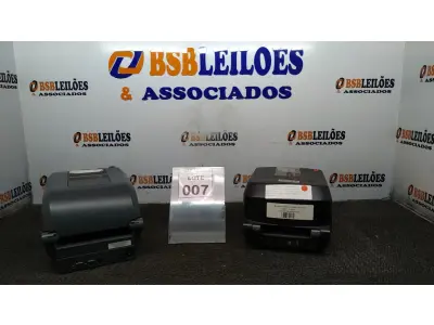 LOTE 007 - 01 IMPRESSORA TÉRMICA DE ETIQUETAS MARCA ZEBRA E 01 IMPRESSORA TÉRMICA MARCA HONEWEEL. (NO ESTADO) ATENÇÃO! FAZER A VISITAÇÃO ANTES DE ARREMATAR, NÃO SABEMOS SE FUNCIONA, LEILÃO NÃO TEM GARANTIA E NEM DEVOLUÇÃO, SUJEITO A POSSÍVEIS AVARIAS VISÍVEIS/OCULTAS E/OU AUSÊNCIA DE COMPONENTES.