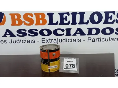 LOTE 078 - 01 LATA DE TINTA PARA PISOS 3,6L NA COR FOSCO CERÂMICA MARCA SUVINIL. (NO ESTADO) ATENÇÃO! FAZER A VISITAÇÃO ANTES DE ARREMATAR, NÃO SABEMOS SE FUNCIONA, LEILÃO NÃO TEM GARANTIA E NEM DEVOLUÇÃO, SUJEITO A POSSÍVEIS AVARIAS VISÍVEIS/OCULTAS E/OU AUSÊNCIA DE COMPONENTES.