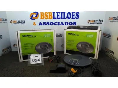 LOTE 024 - 02 APARELHOS DE AUDIOCONFERÊNCIA MARCA INTELBRAS. (NO ESTADO) ATENÇÃO! FAZER A VISITAÇÃO ANTES DE ARREMATAR, NÃO SABEMOS SE FUNCIONA, LEILÃO NÃO TEM GARANTIA E NEM DEVOLUÇÃO, SUJEITO A POSSÍVEIS AVARIAS VISÍVEIS/OCULTAS E/OU AUSÊNCIA DE COMPONENTES.