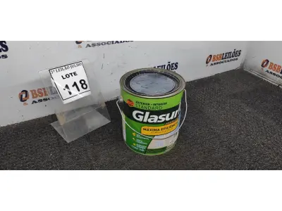 LOTE 118 - 01 LATA DE ACRÍLICO FOSCO 3,6L NA COR FOSCO EQUILÍBRIO MARCA GLASURIT. (NO ESTADO) ATENÇÃO! FAZER A VISITAÇÃO ANTES DE ARREMATAR, NÃO SABEMOS SE FUNCIONA, LEILÃO NÃO TEM GARANTIA E NEM DEVOLUÇÃO, SUJEITO A POSSÍVEIS AVARIAS VISÍVEIS/OCULTAS E/OU AUSÊNCIA DE COMPONENTES.