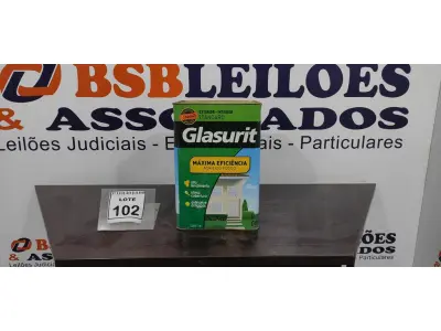 LOTE 102 - 01 LATA DE ACRÍLICO FOSCO 18L NA COR FOSCO BRANCO NEVE MARCA GLASURIT. (NO ESTADO) ATENÇÃO! FAZER A VISITAÇÃO ANTES DE ARREMATAR, NÃO SABEMOS SE FUNCIONA, LEILÃO NÃO TEM GARANTIA E NEM DEVOLUÇÃO, SUJEITO A POSSÍVEIS AVARIAS VISÍVEIS/OCULTAS E/OU AUSÊNCIA DE COMPONENTES.