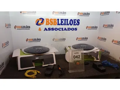 LOTE 042 - 02 APARELHOS DE AUDIOCONFERÊNCIA MARCA INTELBRAS. (NO ESTADO) ATENÇÃO! FAZER A VISITAÇÃO ANTES DE ARREMATAR, NÃO SABEMOS SE FUNCIONA, LEILÃO NÃO TEM GARANTIA E NEM DEVOLUÇÃO, SUJEITO A POSSÍVEIS AVARIAS VISÍVEIS/OCULTAS E/OU AUSÊNCIA DE COMPONENTES.