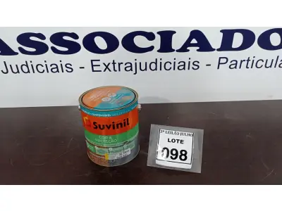 LOTE 098 - 01 LATA DE TINTA ESMALTE DE 3,6L NA COR BRILHANTE AMARELO OURO MARCA SUVINIL. (NO ESTADO) ATENÇÃO! FAZER A VISITAÇÃO ANTES DE ARREMATAR, NÃO SABEMOS SE FUNCIONA. LEILÃO NÃO TEM GARANTIA E NEM DEVOLUÇÃO, SUJEITO A POSSÍVEIS AVARIAS VISÍVEIS/OCULTAS E/OU AUSÊNCIA DE COMPONENTES.