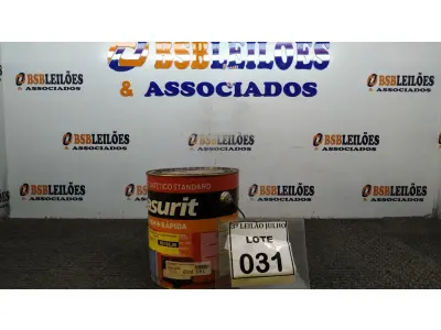 LOTE 031 - 01 LATA DE ESMALTE SINTÉTICO COM 3,6L NA COR BRILHANTE AZUL FRANÇA MARCA GLASURIT. (NO ESTADO) ATENÇÃO! FAZER A VISITAÇÃO ANTES DE ARREMATAR, NÃO SABEMOS SE FUNCIONA, LEILÃO NÃO TEM GARANTIA E NEM DEVOLUÇÃO, SUJEITO A POSSÍVEIS AVARIAS VISÍVEIS/OCULTAS E/OU AUSÊNCIA DE COMPONENTES.