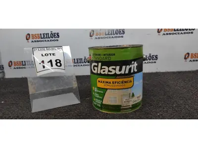 LOTE 118 - 01 LATA DE ACRÍLICO FOSCO 3,6L NA COR FOSCO EQUILÍBRIO MARCA GLASURIT. (NO ESTADO) ATENÇÃO! FAZER A VISITAÇÃO ANTES DE ARREMATAR, NÃO SABEMOS SE FUNCIONA, LEILÃO NÃO TEM GARANTIA E NEM DEVOLUÇÃO, SUJEITO A POSSÍVEIS AVARIAS VISÍVEIS/OCULTAS E/OU AUSÊNCIA DE COMPONENTES.