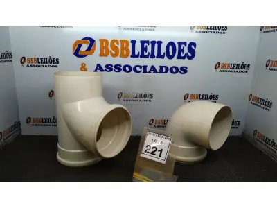 LOTE 221 - 01 TÊ DE ESGOTO DN 200MM E 01 JOELHO ESGOTO DN 200MM. (NO ESTADO) ATENÇÃO! FAZER A VISITAÇÃO ANTES DE ARREMATAR, NÃO SABEMOS SE FUNCIONA. LEILÃO NÃO TEM GARANTIA E NEM DEVOLUÇÃO, SUJEITO A POSSÍVEIS AVARIAS VISÍVEIS/OCULTAS E/OU AUSÊNCIA DE COMPONENTES.