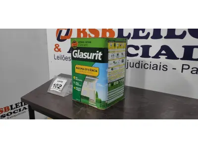 LOTE 102 - 01 LATA DE ACRÍLICO FOSCO 18L NA COR FOSCO BRANCO NEVE MARCA GLASURIT. (NO ESTADO) ATENÇÃO! FAZER A VISITAÇÃO ANTES DE ARREMATAR, NÃO SABEMOS SE FUNCIONA, LEILÃO NÃO TEM GARANTIA E NEM DEVOLUÇÃO, SUJEITO A POSSÍVEIS AVARIAS VISÍVEIS/OCULTAS E/OU AUSÊNCIA DE COMPONENTES.