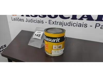 LOTE 145 - 01 LATA DE TINTA ACRÍLICA 3,6L NA COR FOSCO CAMURÇA MARCA GLASURIT. (NO ESTADO) ATENÇÃO! FAZER A VISITAÇÃO ANTES DE ARREMATAR, NÃO SABEMOS SE FUNCIONA, LEILÃO NÃO TEM GARANTIA E NEM DEVOLUÇÃO, SUJEITO A POSSÍVEIS AVARIAS VISÍVEIS/OCULTAS E/OU AUSÊNCIA DE COMPONENTES.