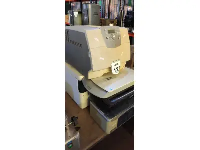 LOTE 127 - 04 IMPRESSORAS E 01 SCANNER DE MARCAS E MODELOS DIVERSOS. (NO ESTADO) ATENÇÃO! FAZER A VISITAÇÃO ANTES DE ARREMATAR, NÃO SABEMOS SE FUNCIONA, LEILÃO NÃO TEM GARANTIA E NEM DEVOLUÇÃO, SUJEITO A POSSÍVEIS AVARIAS VISÍVEIS/OCULTAS E/OU AUSÊNCIA DE COMPONENTES.