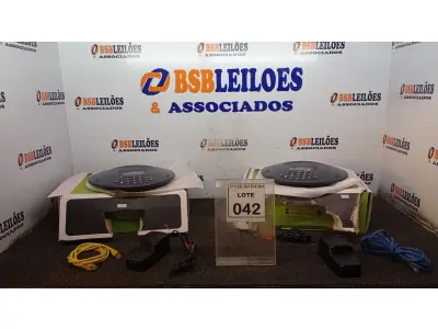 LOTE 042 - 02 APARELHOS DE AUDIOCONFERÊNCIA MARCA INTELBRAS. (NO ESTADO) ATENÇÃO! FAZER A VISITAÇÃO ANTES DE ARREMATAR, NÃO SABEMOS SE FUNCIONA, LEILÃO NÃO TEM GARANTIA E NEM DEVOLUÇÃO, SUJEITO A POSSÍVEIS AVARIAS VISÍVEIS/OCULTAS E/OU AUSÊNCIA DE COMPONENTES.