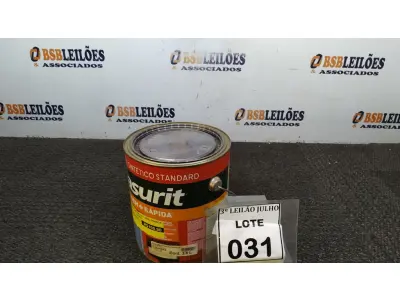 LOTE 031 - 01 LATA DE ESMALTE SINTÉTICO COM 3,6L NA COR BRILHANTE AZUL FRANÇA MARCA GLASURIT. (NO ESTADO) ATENÇÃO! FAZER A VISITAÇÃO ANTES DE ARREMATAR, NÃO SABEMOS SE FUNCIONA, LEILÃO NÃO TEM GARANTIA E NEM DEVOLUÇÃO, SUJEITO A POSSÍVEIS AVARIAS VISÍVEIS/OCULTAS E/OU AUSÊNCIA DE COMPONENTES.