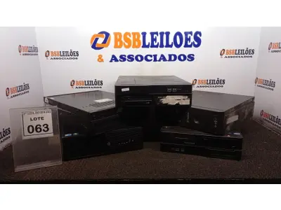LOTE 063 - 05 CPU’S DE MARCAS E MODELOS DIVERSOS. (NO ESTADO) ATENÇÃO! FAZER A VISITAÇÃO ANTES DE ARREMATAR, NÃO SABEMOS SE FUNCIONA, LEILÃO NÃO TEM GARANTIA E NEM DEVOLUÇÃO, SUJEITO A POSSÍVEIS AVARIAS VISÍVEIS/OCULTAS E/OU AUSÊNCIA DE COMPONENTES.
