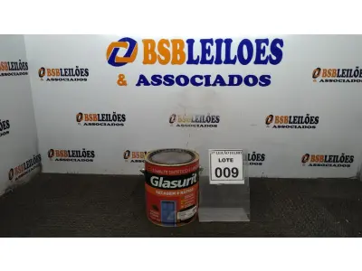 LOTE 009 - 01 LATA DE ESMALTE SINTÉTICO COM 3,6L NA COR BRILHANTE ALUMÍNIO MARCA GLASURIT. (NO ESTADO) ATENÇÃO! FAZER A VISITAÇÃO ANTES DE ARREMATAR, NÃO SABEMOS SE FUNCIONA, LEILÃO NÃO TEM GARANTIA E NEM DEVOLUÇÃO, SUJEITO A POSSÍVEIS AVARIAS VISÍVEIS/OCULTAS E/OU AUSÊNCIA DE COMPONENTES.