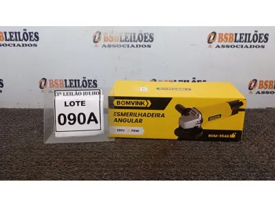 LOTE 090 - ESMERILHADEIRA ANGULAR 220V 710W  ACESSÓRIOS 1CHAVE 1PROTETOR 1MANOPLA (NO ESTADO) ATENÇÃO! FAZER A VISITAÇÃO ANTES DE ARREMATAR, NÃO SABEMOS SE FUNCIONA, LEILÃO NÃO TEM GARANTIA E NEM DEVOLUÇÃO, SUJEITO A POSSÍVEIS AVARIAS VISÍVEIS/OCULTAS E/OU AUSÊNCIA DE COMPONENTES.