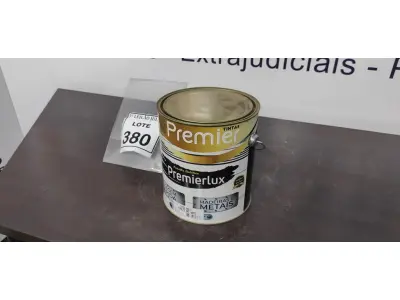 LOTE 380 - 01 LATA DE ESMALTE SINTÉTICO PREMIERLUX DE 3,6L NA COR CINZA MÉDIO MARCA PREMIER. (NO ESTADO) ATENÇÃO! FAZER A VISITAÇÃO ANTES DE ARREMATAR, NÃO SABEMOS SE FUNCIONA, LEILÃO NÃO TEM GARANTIA E NEM DEVOLUÇÃO, SUJEITO A POSSÍVEIS AVARIAS VISÍVEIS/OCULTAS E/OU AUSÊNCIA DE COMPONENTES.