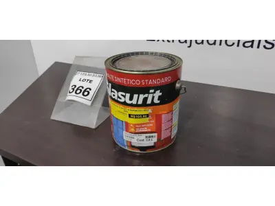 LOTE 366 - 01 LATA DE ESMALTE SINTÉTICO COM 3,6L NA COR BRILHANTE MARROM CONHAQUE MARCA GLASURIT. (NO ESTADO) ATENÇÃO! FAZER A VISITAÇÃO ANTES DE ARREMATAR, NÃO SABEMOS SE FUNCIONA, LEILÃO NÃO TEM GARANTIA E NEM DEVOLUÇÃO, SUJEITO A POSSÍVEIS AVARIAS VISÍVEIS/OCULTAS E/OU AUSÊNCIA DE COMPONENTES.