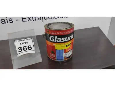 LOTE 366 - 01 LATA DE ESMALTE SINTÉTICO COM 3,6L NA COR BRILHANTE MARROM CONHAQUE MARCA GLASURIT. (NO ESTADO) ATENÇÃO! FAZER A VISITAÇÃO ANTES DE ARREMATAR, NÃO SABEMOS SE FUNCIONA, LEILÃO NÃO TEM GARANTIA E NEM DEVOLUÇÃO, SUJEITO A POSSÍVEIS AVARIAS VISÍVEIS/OCULTAS E/OU AUSÊNCIA DE COMPONENTES.