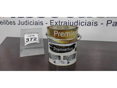 LOTE 372 - 01 LATA DE ESMALTE SINTÉTICO PREMIERLUX DE 3,6L NA COR CINZA MÉDIO MARCA PREMIER. (NO ESTADO) ATENÇÃO! FAZER A VISITAÇÃO ANTES DE ARREMATAR, NÃO SABEMOS SE FUNCIONA, LEILÃO NÃO TEM GARANTIA E NEM DEVOLUÇÃO, SUJEITO A POSSÍVEIS AVARIAS VISÍVEIS/OCULTAS E/OU AUSÊNCIA DE COMPONENTES.