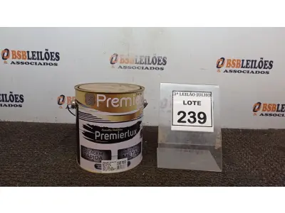 LOTE 239 - 01 LATA DE ESMALTE SINTÉTICO PREMIERLUX DE 3,6L NA COR CINZA MÉDIO MARCA PREMIER. (NO ESTADO) ATENÇÃO! FAZER A VISITAÇÃO ANTES DE ARREMATAR, NÃO SABEMOS SE FUNCIONA, LEILÃO NÃO TEM GARANTIA E NEM DEVOLUÇÃO, SUJEITO A POSSÍVEIS AVARIAS VISÍVEIS/OCULTAS E/OU AUSÊNCIA DE COMPONENTES.