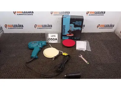 LOTE 050 - POLITRIZ AUTOMOTIVA ANGULAR  700W 6VELOCIDADES 600-4000RPM 220V COM PUNHO, CHAVE, DISCO E BOINA DE LÃ (NO ESTADO) ATENÇÃO! FAZER A VISITAÇÃO ANTES DE ARREMATAR, NÃO SABEMOS SE FUNCIONA, LEILÃO NÃO TEM GARANTIA E NEM DEVOLUÇÃO, SUJEITO A POSSÍVEIS AVARIAS VISÍVEIS/OCULTAS E/OU AUSÊNCIA DE COMPONENTES.