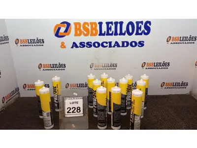 LOTE 228 - 14 BISNAGAS DE SILICONE ACÉTICO 270ML MARCA PROSIL. (NO ESTADO) ATENÇÃO! FAZER A VISITAÇÃO ANTES DE ARREMATAR, NÃO SABEMOS SE FUNCIONA, LEILÃO NÃO TEM GARANTIA E NEM DEVOLUÇÃO, SUJEITO A POSSÍVEIS AVARIAS VISÍVEIS/OCULTAS E/OU AUSÊNCIA DE COMPONENTES.