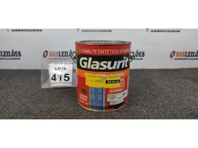 LOTE 415 - 01 LATA DE ESMALTE SINTÉTICO COM 3,6L NA COR BRILHANTE AZUL FRANÇA MARCA GLASURIT. (NO ESTADO) ATENÇÃO! FAZER A VISITAÇÃO ANTES DE ARREMATAR, NÃO SABEMOS SE FUNCIONA, LEILÃO NÃO TEM GARANTIA E NEM DEVOLUÇÃO, SUJEITO A POSSÍVEIS AVARIAS VISÍVEIS/OCULTAS E/OU AUSÊNCIA DE COMPONENTES.