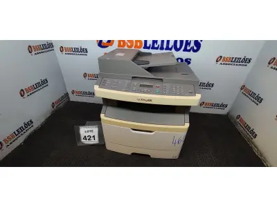LOTE 421 - 01 IMPRESSORA MODELO X364DN MARCA LEXMARK. (NO ESTADO) ATENÇÃO! FAZER A VISITAÇÃO ANTES DE ARREMATAR, NÃO SABEMOS SE FUNCIONA, LEILÃO NÃO TEM GARANTIA E NEM DEVOLUÇÃO, SUJEITO A POSSÍVEIS AVARIAS VISÍVEIS/OCULTAS E/OU AUSÊNCIA DE COMPONENTES.