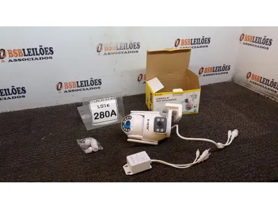 LOTE 280 - 01 CÂMERA DUPLA IP WIFI INTELIGENTE EXTERNA APPS YOOSEE ALTO FALANTE MICROFONE GIRA 360GRAUS COM LEDES BRANCO FOTOSSENSÍVEL 1080P. (NO ESTADO) ATENÇÃO! FAZER A VISITAÇÃO ANTES DE ARREMATAR, NÃO SABEMOS SE FUNCIONA, LEILÃO NÃO TEM GARANTIA E NEM DEVOLUÇÃO, SUJEITO A POSSÍVEIS AVARIAS VISÍVEIS/OCULTAS E/OU AUSÊNCIA DE COMPONENTES. 