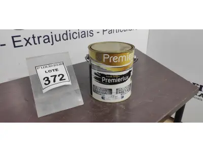 LOTE 372 - 01 LATA DE ESMALTE SINTÉTICO PREMIERLUX DE 3,6L NA COR CINZA MÉDIO MARCA PREMIER. (NO ESTADO) ATENÇÃO! FAZER A VISITAÇÃO ANTES DE ARREMATAR, NÃO SABEMOS SE FUNCIONA, LEILÃO NÃO TEM GARANTIA E NEM DEVOLUÇÃO, SUJEITO A POSSÍVEIS AVARIAS VISÍVEIS/OCULTAS E/OU AUSÊNCIA DE COMPONENTES.