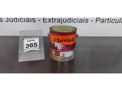 LOTE 365 - 01 LATA DE TINTA ESMALTE SINTÉTICO PARA MADEIRA E METAL 3,6L NA COR BRILHANTE VERMELHO MARCA SUVINIL (NOVO).  (NO ESTADO) ATENÇÃO! FAZER A VISITAÇÃO ANTES DE ARREMATAR, NÃO SABEMOS SE FUNCIONA. LEILÃO NÃO TEM GARANTIA E NEM DEVOLUÇÃO, SUJEITO A POSSÍVEIS AVARIAS VISÍVEIS/OCULTAS E/OU AUSÊNCIA DE COMPONENTES.