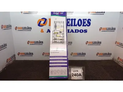 LOTE 240 - SAPATEIRA  ARARA 16 PARES DE SAPATOS  COM PORTA OBJETOS 8 GANCHOS PRATELEIRA 4 ANDARES  TAMANHO 1.72ACM 0.80LCM 0.29.5ECM (NO ESTADO) ATENÇÃO! FAZER A VISITAÇÃO ANTES DE ARREMATAR, NÃO SABEMOS SE FUNCIONA, LEILÃO NÃO TEM GARANTIA E NEM DEVOLUÇÃO, SUJEITO A POSSÍVEIS AVARIAS VISÍVEIS/OCULTAS E/OU AUSÊNCIA DE COMPONENTES.