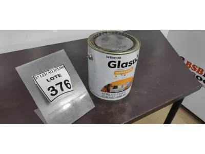 LOTE 376 - 01 LATA DE TINTA ACRÍLICO FOSCO 3,6L NA COR FOSCO CAMURÇA MARCA GLASU. (NO ESTADO) ATENÇÃO! FAZER A VISITAÇÃO ANTES DE ARREMATAR, NÃO SABEMOS SE FUNCIONA. LEILÃO NÃO TEM GARANTIA E NEM DEVOLUÇÃO, SUJEITO A POSSÍVEIS AVARIAS VISÍVEIS/OCULTAS E/OU AUSÊNCIA DE COMPONENTES.