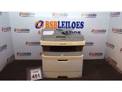 LOTE 451 - 01 IMPRESSORA MODELO X364DN MARCA LEXMARK. (NO ESTADO) ATENÇÃO! FAZER A VISITAÇÃO ANTES DE ARREMATAR, NÃO SABEMOS SE FUNCIONA, LEILÃO NÃO TEM GARANTIA E NEM DEVOLUÇÃO, SUJEITO A POSSÍVEIS AVARIAS VISÍVEIS/OCULTAS E/OU AUSÊNCIA DE COMPONENTES.