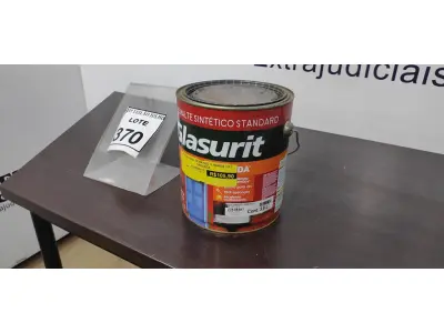 LOTE 370 - 01 LATA DE ESMALTE SINTÉTICO COM 3,6L NA COR BRILHANTE CAMURÇA MARCA GLASURIT. (NO ESTADO) ATENÇÃO! FAZER A VISITAÇÃO ANTES DE ARREMATAR, NÃO SABEMOS SE FUNCIONA, LEILÃO NÃO TEM GARANTIA E NEM DEVOLUÇÃO, SUJEITO A POSSÍVEIS AVARIAS VISÍVEIS/OCULTAS E/OU AUSÊNCIA DE COMPONENTES.