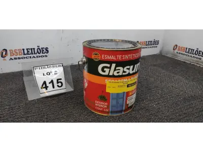 LOTE 415 - 01 LATA DE ESMALTE SINTÉTICO COM 3,6L NA COR BRILHANTE AZUL FRANÇA MARCA GLASURIT. (NO ESTADO) ATENÇÃO! FAZER A VISITAÇÃO ANTES DE ARREMATAR, NÃO SABEMOS SE FUNCIONA, LEILÃO NÃO TEM GARANTIA E NEM DEVOLUÇÃO, SUJEITO A POSSÍVEIS AVARIAS VISÍVEIS/OCULTAS E/OU AUSÊNCIA DE COMPONENTES.