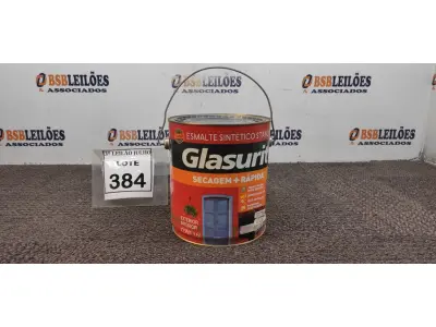 LOTE 384 - 01 LATA DE ESMALTE SINTÉTICO COM 3,6L NA COR BRILHANTE VERDE PRIMAVERA MARCA GLASURIT. (NO ESTADO) ATENÇÃO! FAZER A VISITAÇÃO ANTES DE ARREMATAR, NÃO SABEMOS SE FUNCIONA, LEILÃO NÃO TEM GARANTIA E NEM DEVOLUÇÃO, SUJEITO A POSSÍVEIS AVARIAS VISÍVEIS/OCULTAS E/OU AUSÊNCIA DE COMPONENTES.