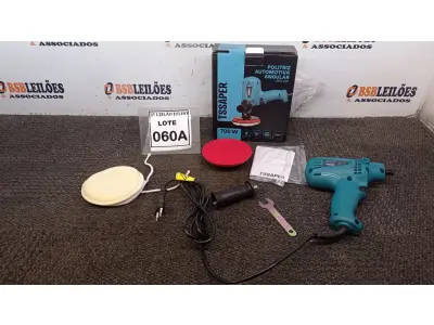 LOTE 060 - POLITRIZ AUTOMOTIVA ANGULAR  700W 6VELOCIDADES 600-4000RPM 220V COM PUNHO, CHAVE, DISCO E BOINA DE LÃ (NO ESTADO) ATENÇÃO! FAZER A VISITAÇÃO ANTES DE ARREMATAR, NÃO SABEMOS SE FUNCIONA, LEILÃO NÃO TEM GARANTIA E NEM DEVOLUÇÃO, SUJEITO A POSSÍVEIS AVARIAS VISÍVEIS/OCULTAS E/OU AUSÊNCIA DE COMPONENTES.