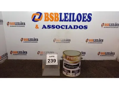LOTE 239 - 01 LATA DE ESMALTE SINTÉTICO PREMIERLUX DE 3,6L NA COR CINZA MÉDIO MARCA PREMIER. (NO ESTADO) ATENÇÃO! FAZER A VISITAÇÃO ANTES DE ARREMATAR, NÃO SABEMOS SE FUNCIONA, LEILÃO NÃO TEM GARANTIA E NEM DEVOLUÇÃO, SUJEITO A POSSÍVEIS AVARIAS VISÍVEIS/OCULTAS E/OU AUSÊNCIA DE COMPONENTES.