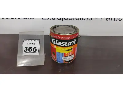 LOTE 366 - 01 LATA DE ESMALTE SINTÉTICO COM 3,6L NA COR BRILHANTE MARROM CONHAQUE MARCA GLASURIT. (NO ESTADO) ATENÇÃO! FAZER A VISITAÇÃO ANTES DE ARREMATAR, NÃO SABEMOS SE FUNCIONA, LEILÃO NÃO TEM GARANTIA E NEM DEVOLUÇÃO, SUJEITO A POSSÍVEIS AVARIAS VISÍVEIS/OCULTAS E/OU AUSÊNCIA DE COMPONENTES.
