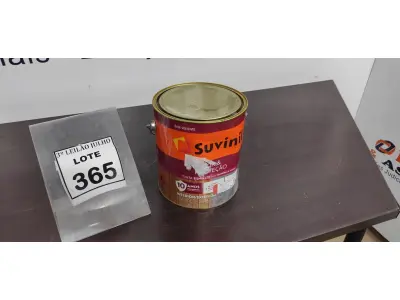 LOTE 365 - 01 LATA DE TINTA ESMALTE SINTÉTICO PARA MADEIRA E METAL 3,6L NA COR BRILHANTE VERMELHO MARCA SUVINIL (NOVO).  (NO ESTADO) ATENÇÃO! FAZER A VISITAÇÃO ANTES DE ARREMATAR, NÃO SABEMOS SE FUNCIONA. LEILÃO NÃO TEM GARANTIA E NEM DEVOLUÇÃO, SUJEITO A POSSÍVEIS AVARIAS VISÍVEIS/OCULTAS E/OU AUSÊNCIA DE COMPONENTES.