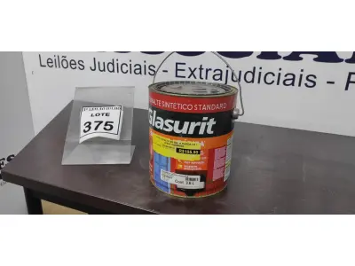 LOTE 375 - 01 LATA DE ESMALTE SINTÉTICO COM 3,6L NA COR BRILHANTE VERDE PRIMAVERA GLASURIT. (NO ESTADO) ATENÇÃO! FAZER A VISITAÇÃO ANTES DE ARREMATAR, NÃO SABEMOS SE FUNCIONA, LEILÃO NÃO TEM GARANTIA E NEM DEVOLUÇÃO, SUJEITO A POSSÍVEIS AVARIAS VISÍVEIS/OCULTAS E/OU AUSÊNCIA DE COMPONENTES.