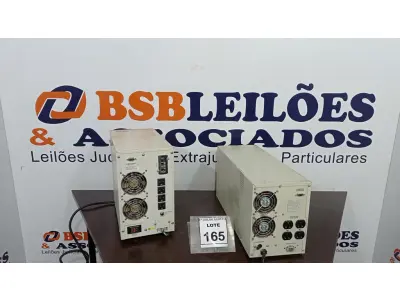 LOTE 165 - 02 NOBREAKS. (NO ESTADO) ATENÇÃO! FAZER A VISITAÇÃO ANTES DE ARREMATAR, NÃO SABEMOS SE FUNCIONA. LEILÃO NÃO TEM GARANTIA E NEM DEVOLUÇÃO, SUJEITO A POSSÍVEIS AVARIAS VISÍVEIS/OCULTAS E/OU AUSÊNCIA DE COMPONENTES.
