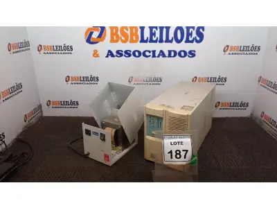 LOTE 187 - 01 NOBREAK E 01 FONTE DE ENERGIA. (NO ESTADO) ATENÇÃO! FAZER A VISITAÇÃO ANTES DE ARREMATAR, NÃO SABEMOS SE FUNCIONA. LEILÃO NÃO TEM GARANTIA E NEM DEVOLUÇÃO, SUJEITO A POSSÍVEIS AVARIAS VISÍVEIS/OCULTAS E/OU AUSÊNCIA DE COMPONENTES.