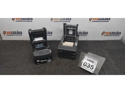 LOTE 035 - 02 IMPRESSORAS DE CUPONS. (NO ESTADO) ATENÇÃO! FAZER A VISITAÇÃO ANTES DE ARREMATAR, NÃO SABEMOS SE FUNCIONA. LEILÃO NÃO TEM GARANTIA E NEM DEVOLUÇÃO, SUJEITO A POSSÍVEIS AVARIAS VISÍVEIS/OCULTAS E/OU AUSÊNCIA DE COMPONENTES.