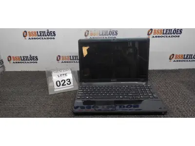 LOTE 023 - 01 NOTEBOOK MARCA SONNY. (NO ESTADO) ATENÇÃO! FAZER A VISITAÇÃO ANTES DE ARREMATAR, NÃO SABEMOS SE FUNCIONA. LEILÃO NÃO TEM GARANTIA E NEM DEVOLUÇÃO, SUJEITO A POSSÍVEIS AVARIAS VISÍVEIS/OCULTAS E/OU AUSÊNCIA DE COMPONENTES.
