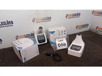 LOTE 058 - 02 TERMÔMETROS DIGITAIS INFRAVERMELHO. (NO ESTADO) ATENÇÃO! FAZER A VISITAÇÃO ANTES DE ARREMATAR, NÃO SABEMOS SE FUNCIONA. LEILÃO NÃO TEM GARANTIA E NEM DEVOLUÇÃO, SUJEITO A POSSÍVEIS AVARIAS VISÍVEIS/OCULTAS E/OU AUSÊNCIA DE COMPONENTES.