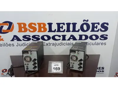 LOTE 169 - 02 NOBREAKS MARCA LACERDA. (NO ESTADO) ATENÇÃO! FAZER A VISITAÇÃO ANTES DE ARREMATAR, NÃO SABEMOS SE FUNCIONA. LEILÃO NÃO TEM GARANTIA E NEM DEVOLUÇÃO, SUJEITO A POSSÍVEIS AVARIAS VISÍVEIS/OCULTAS E/OU AUSÊNCIA DE COMPONENTES.